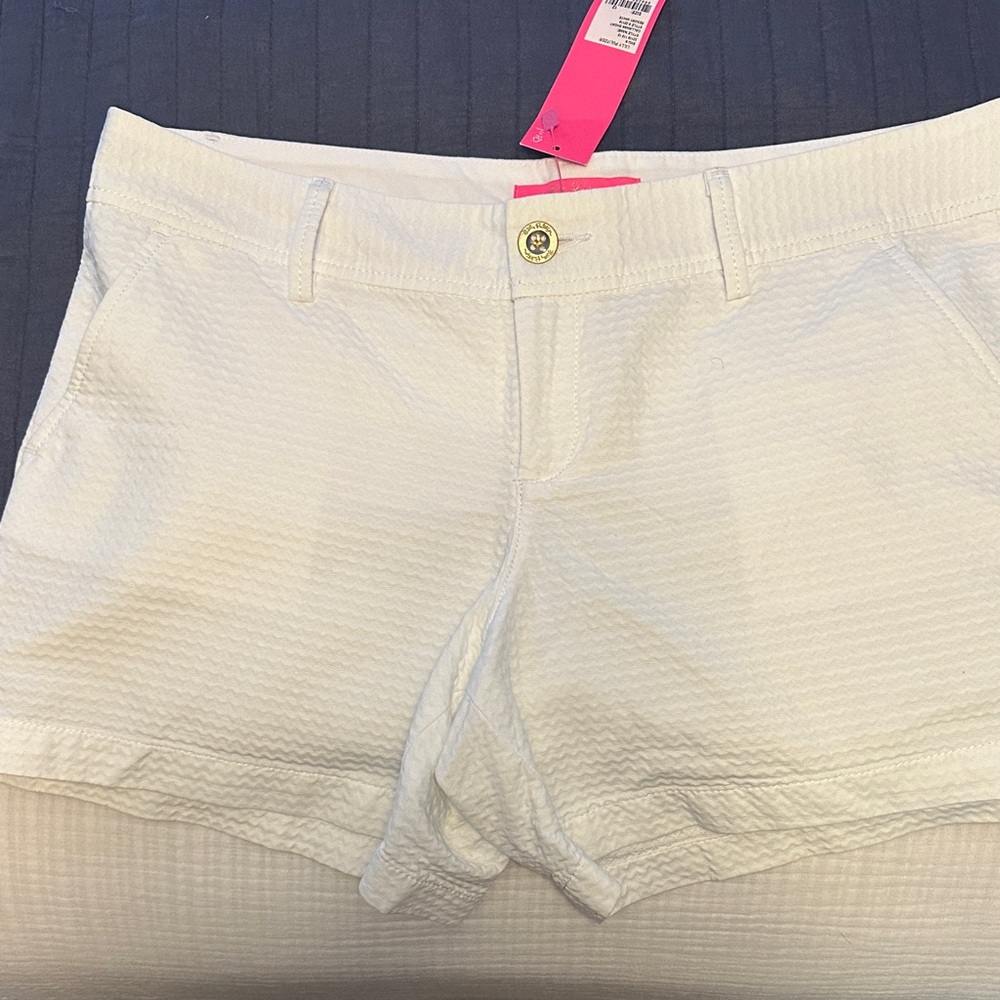 Lilly Pulitzer White Textured Shorts